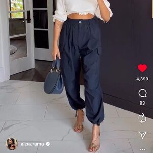 Zara Black Parachute Pants